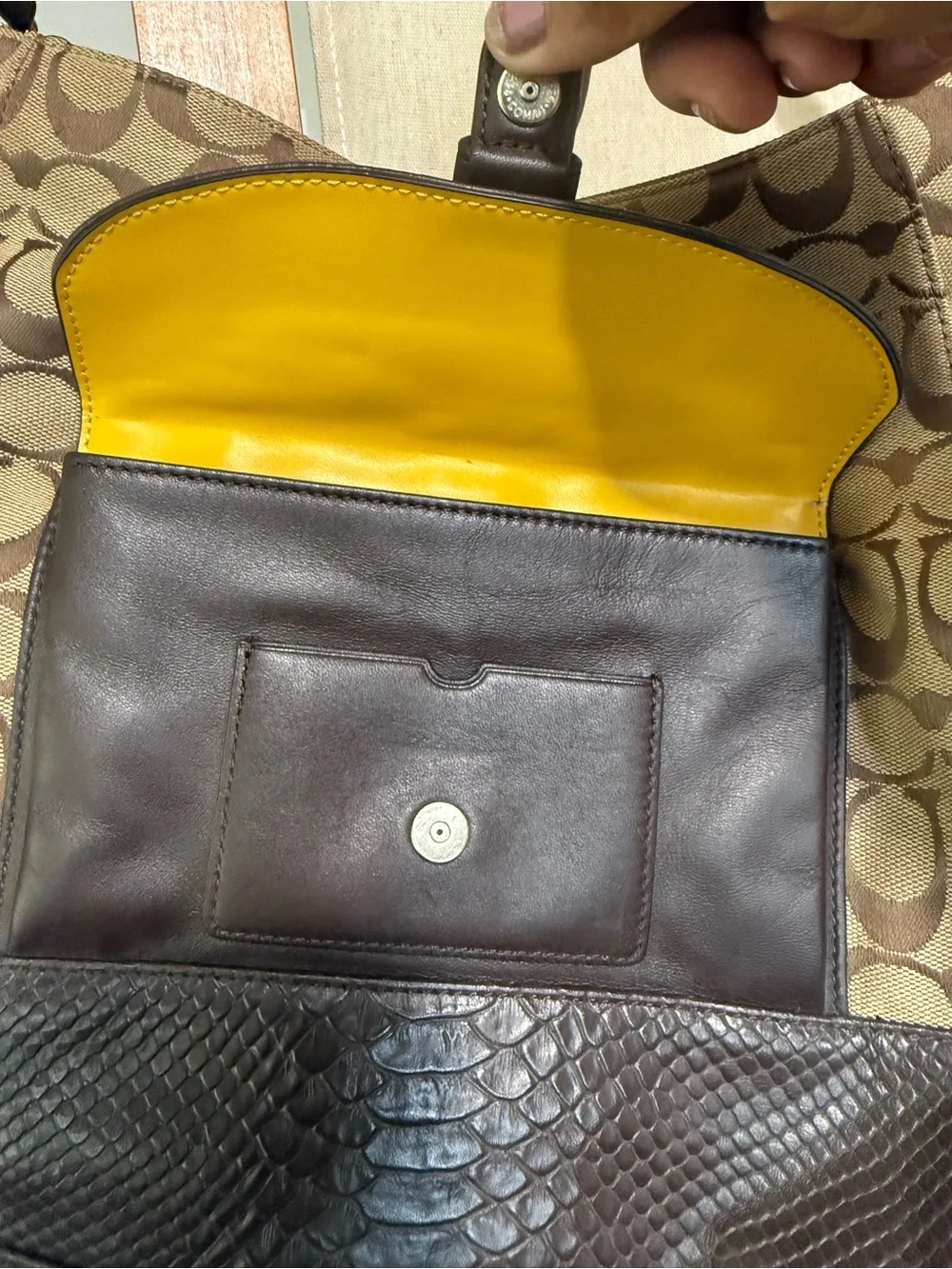 Coach Charlie Signature Python Hobo style